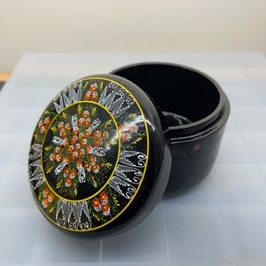 Round Painted Trinket box